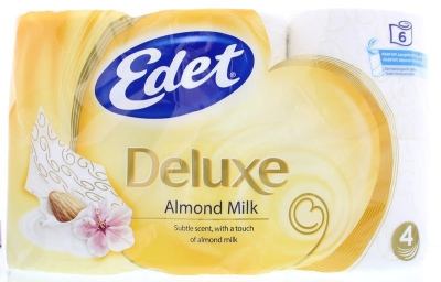 Foto van Edet toiletpapier 4 laags almond milk 6st via drogist