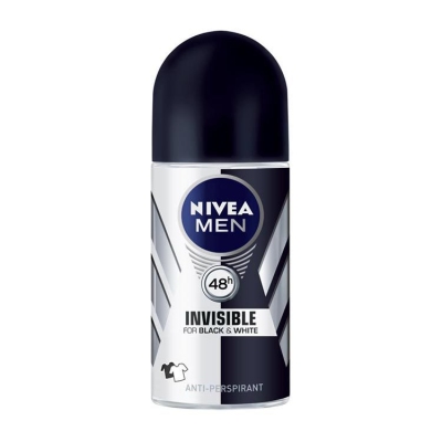 Nivea deoroller for men invisible black & white 50ml  drogist