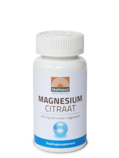 Mattisson magnesiumcitraat 200 mg elementair magnesium 60tab  drogist