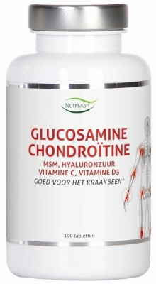 Nutrivian glucosamine chondoitine msm hyaluron vit d3/c 100tab  drogist