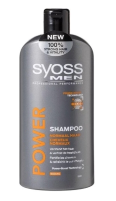 Foto van Syoss shampoo men power & strength 500ml via drogist