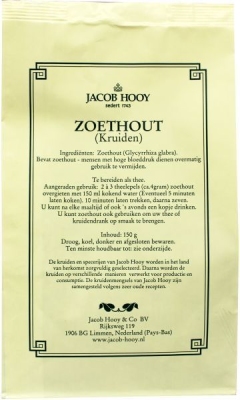 Jacob hooy zoethout gesneden geschild (geel zakje) 150g  drogist