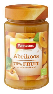 Foto van Zonnatura fruitspread abrikoos 75% 250g via drogist