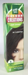 Foto van Hennaplus kleurshampoo colour creations 5 light brown 60ml via drogist