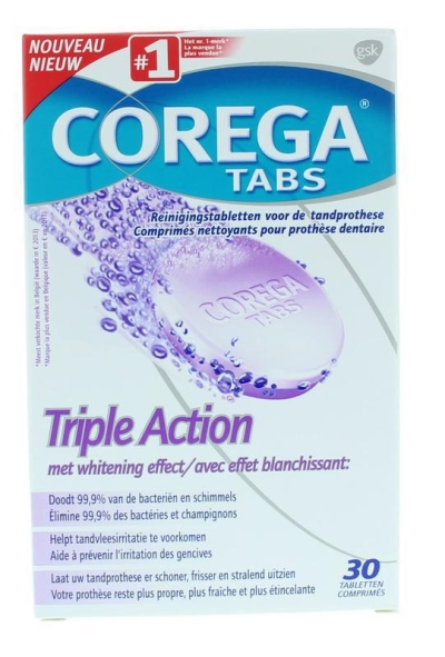 Foto van Corega tabletten triple action 30st via drogist