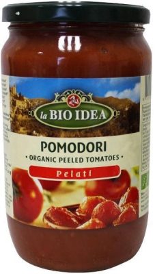 Foto van Bioidea tomaten gepeld (glas) 6 x 660g via drogist