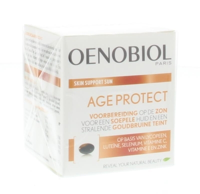 Foto van Oenobiol skin support sun age protect capsules 30cp via drogist