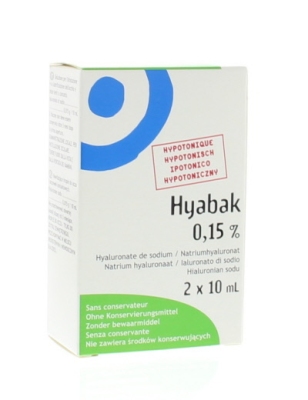 Hyabak oogdruppels duopack 2st  drogist