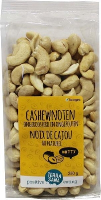 Foto van Terrasana cashewnoten ongeroosterd zonder zout 250g via drogist