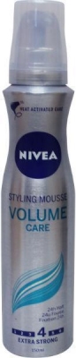 Foto van Nivea hair care styling mousse volume 150ml via drogist