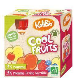 Kalibio cool fruit appel/aardbei/bosbes 90 gram 6x90g  drogist