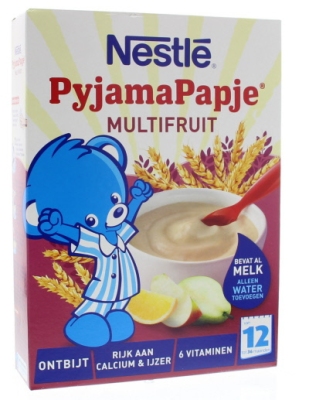 Foto van Nestle pyjamapapje multifruit 250g via drogist
