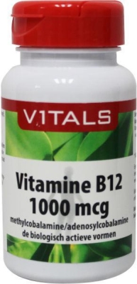 Foto van Vitals vitamine b12 1000 mcg 100cap via drogist