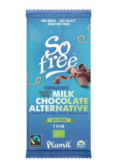 Foto van So free melkchocoladereep van alternatieve melk dun bio 80g via drogist