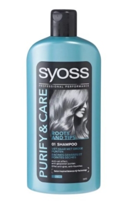 Foto van Syoss shampoo pure & care 500ml via drogist