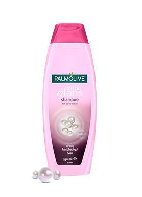Foto van Palmolive shampoo zijde glans amandel 350ml via drogist