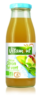 Vitamont detox lemon green tea bio 500ml  drogist