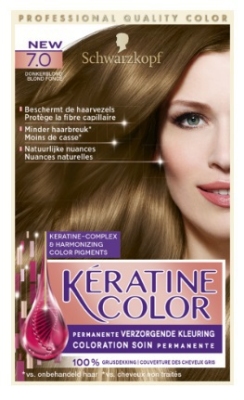 Schwarzkopf keratine color 7.0 donker blond 1st  drogist