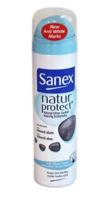 Foto van Sanex deospray nature protect white 150ml via drogist