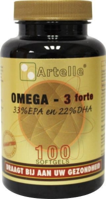 Foto van Artelle omega 3 forte 1000 mg 100cap via drogist