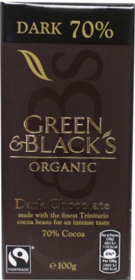 Foto van Green & black's pure chocolade 70% 100g via drogist