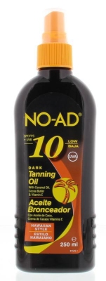 No-ad hawaiian tanning oil spray spf10 250ml  drogist