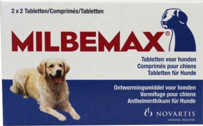 Foto van Milbemax grote hond 2x2 ontwormingstabletten 4st via drogist