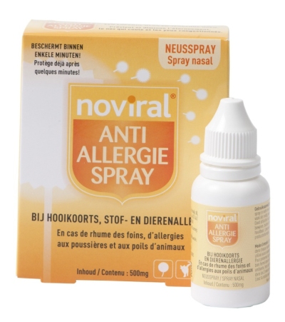 Foto van Noviral anti allergie spray 500mg via drogist