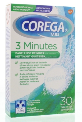 Corega tabletten 3 minuten 30st  drogist