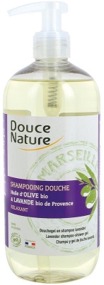 Foto van Douce nature douchegel & shampoo lavendel 500ml via drogist