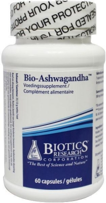 Foto van Biotics bio ashwagandha 60cap via drogist