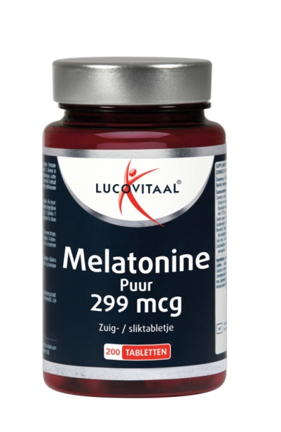 Foto van Lucovitaal melatonine puur 299mcg 200 tabletten via drogist