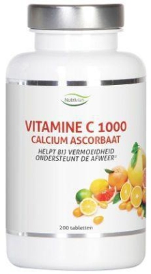 Foto van Nutrivian vitamine c1000 mg calcium ascorbaat 200tab via drogist