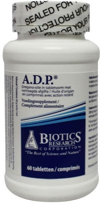 Foto van Biotics adp oregano emulsie time released 60tab via drogist