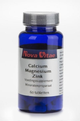 Foto van Nova vitae calcium magnesium zink 60tab via drogist