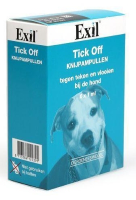 Foto van Exil tick off knijpampul hond 1 ml 6x1ml via drogist