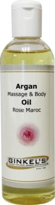 Foto van Ginkel's massage & body olie argan 200ml via drogist