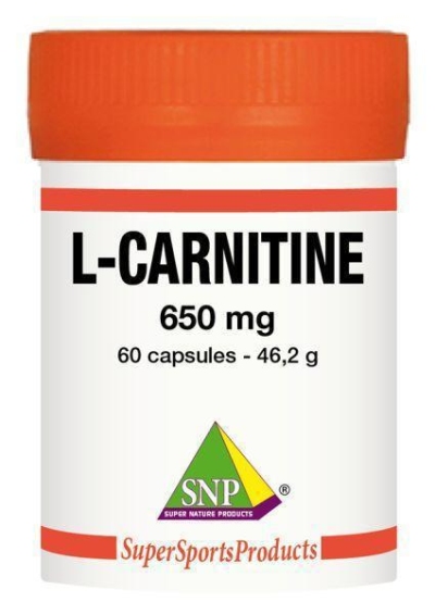 Foto van Snp l-carnitine 650 mg puur 60ca via drogist
