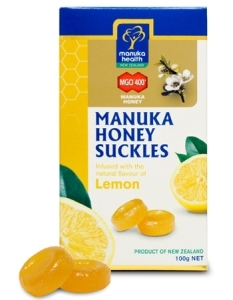 Foto van Manuka honing mgo 400+ zuigtabletten met citroensmaak 100g via drogist