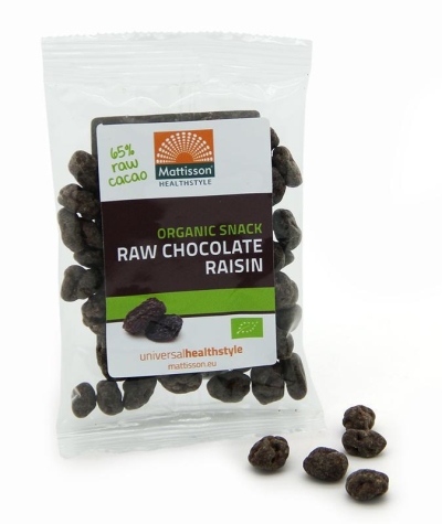 Mattisson rozijnen snack raw chocolade 35g  drogist