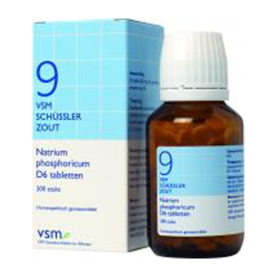 Foto van Vsm schussler celzout 9 natrium phosphoricum d6 200tab via drogist