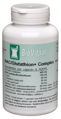 Foto van Biovitaal nac/glutathion comp 100cp via drogist