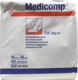 Medicomp non woven kompres 10 x 10 100st  drogist