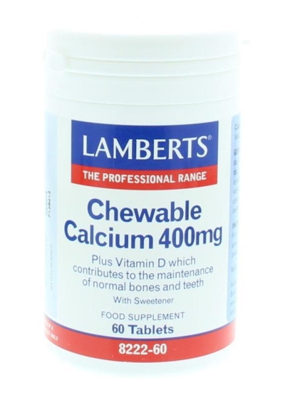 Lamberts chewable calcium 400 mg 60kt  drogist