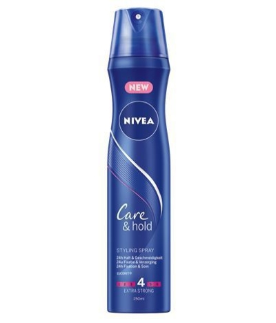 Foto van Nivea hair spray care hold 250ml via drogist