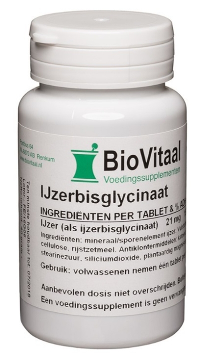 Foto van Biovitaal ijzerbisglycinaat 100tb via drogist