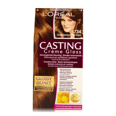 Foto van L'oréal paris casting creme gloss haarverf goudkoperblond 734 verp via drogist