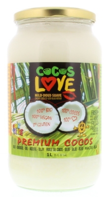 Foto van Aman prana cocos love premium cocos olie 1000ml via drogist