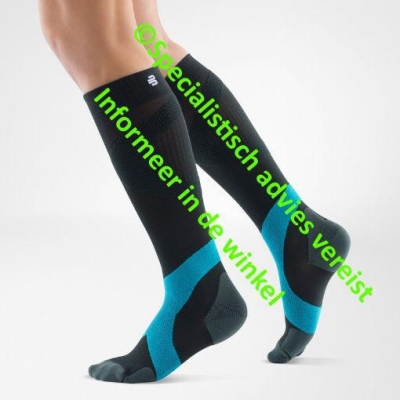 Foto van Bauerfeind sport compression socks b&r s short 20-30 hardcoal polar 1 paar via drogist