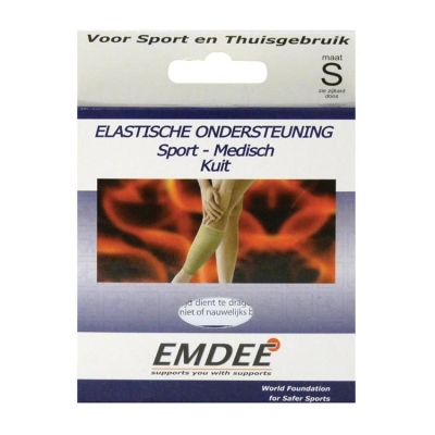 Foto van Emdee elastische ondersteuning kuit huidkleur s 1st via drogist